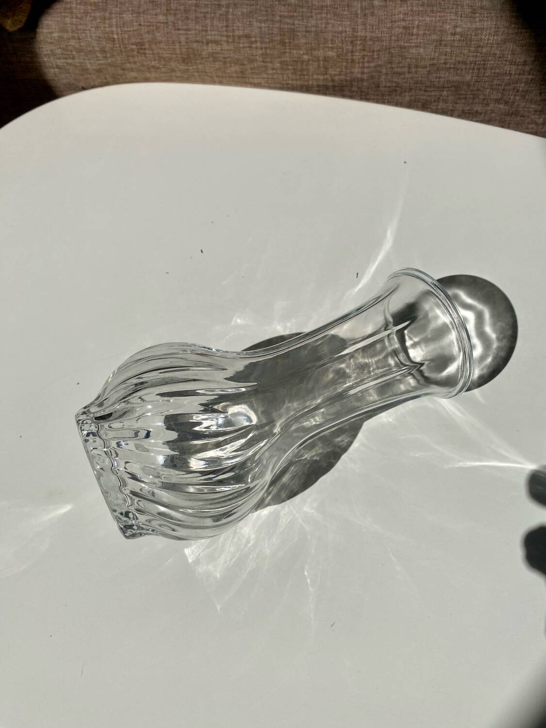 Small transparent vase