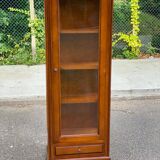 Vitrine Louis Philippe en bois massif de merisier 187cm