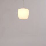 Medium-sized Scandinavian pendant light in opaline - 1960s