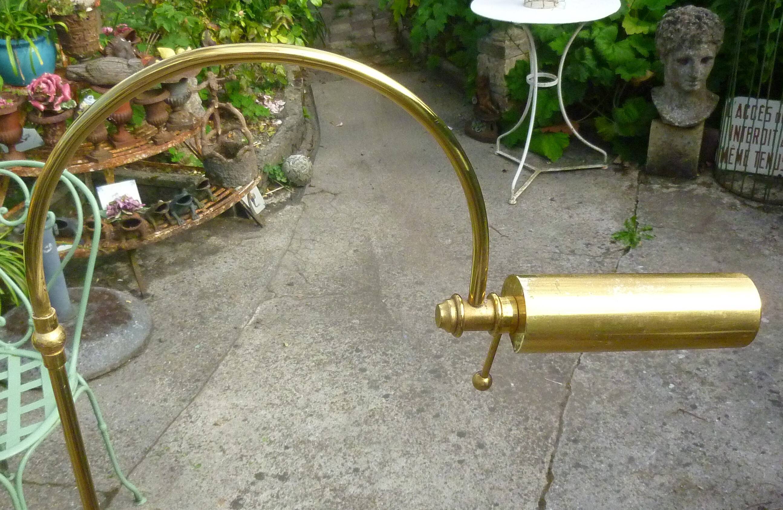 lampadaire liseuse bronze dore italie