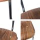 Chaise vintage Pagholz Ahrend Cirkel années 60 assise chêne piètement métal
