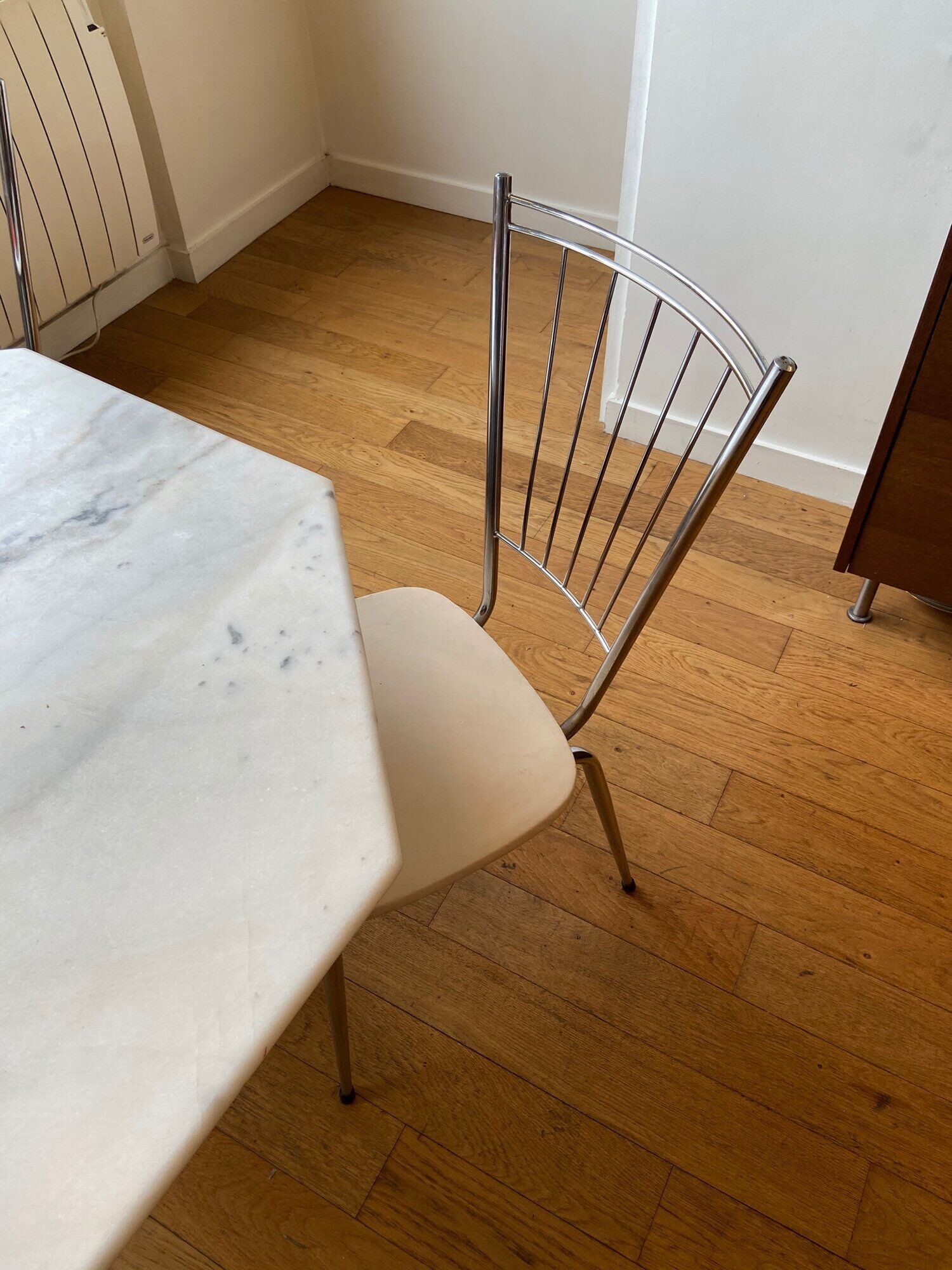 Pair of chrome chairs