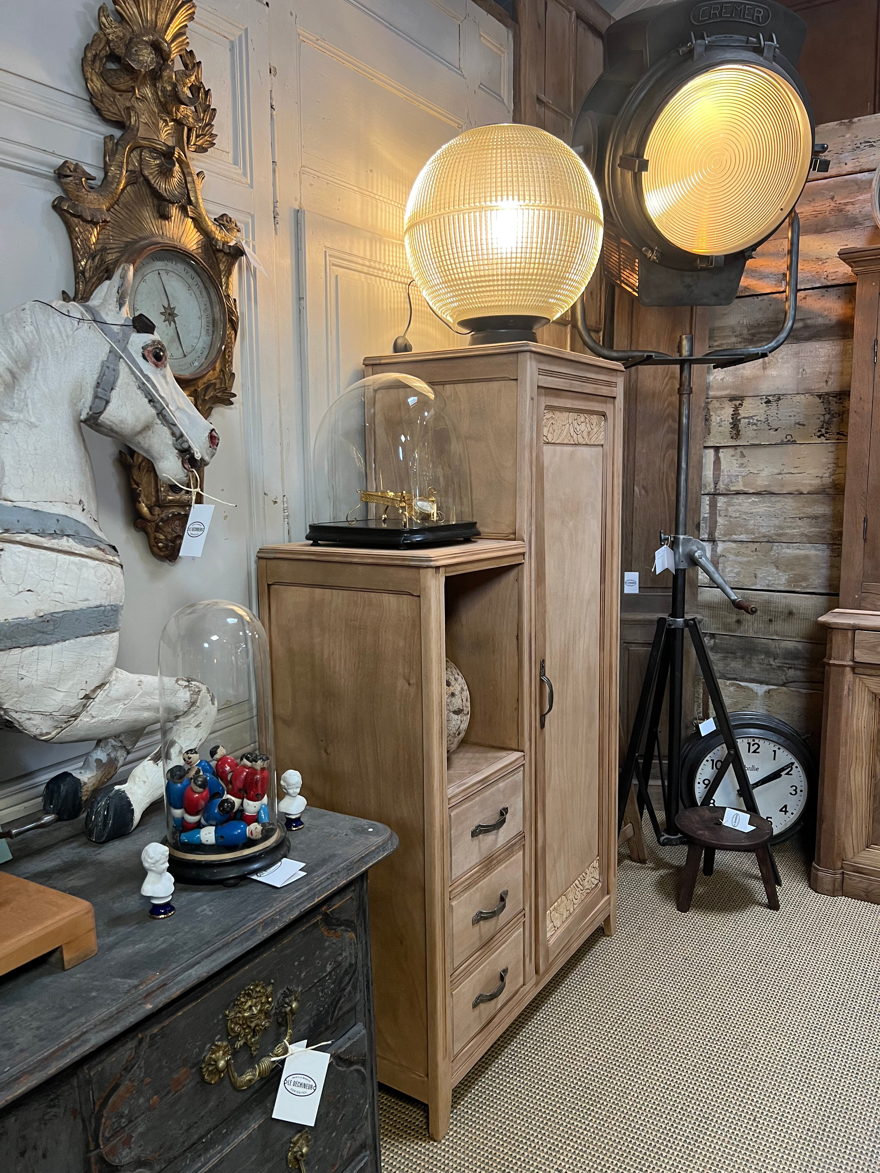 Asymmetrical vintage Art Deco wardrobe