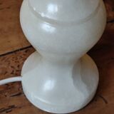 Beige marbled stone lamp - alabaster lamp