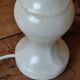Lampe en pierre marbrée  beige -  lampe albâtre