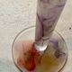 Vintage Frosted Glass Soliflore Vase with Decoration