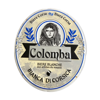 Plaque en tôle bière Colomba
