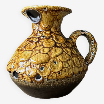 Fat lava ceramic pitcher