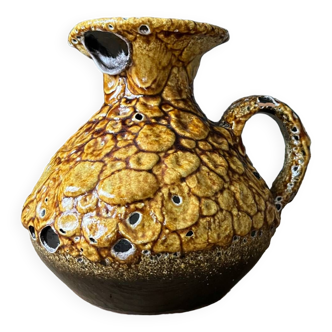 Fat lava ceramic pitcher