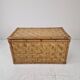 Mid-Century Italian Woven Rattan and Bamboo Blanket Chest or Trunk, 1970's