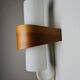 Nx40 Wall Lamp In Wood And Opal Glass By Louis Kalff For Philips, The Netherlands, 1950S