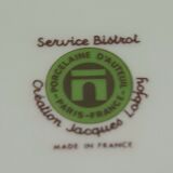 Lot 10 dessert plates bistrot porcelaine d'auteuil series j. lobjoy