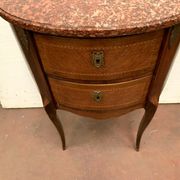 Louis XV style half-moon chest of drawers in XX century marquetry