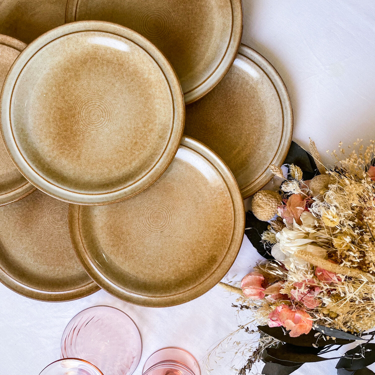 Stoneware dessert service