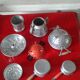 Set of 8 aluminum utensils for dinettes