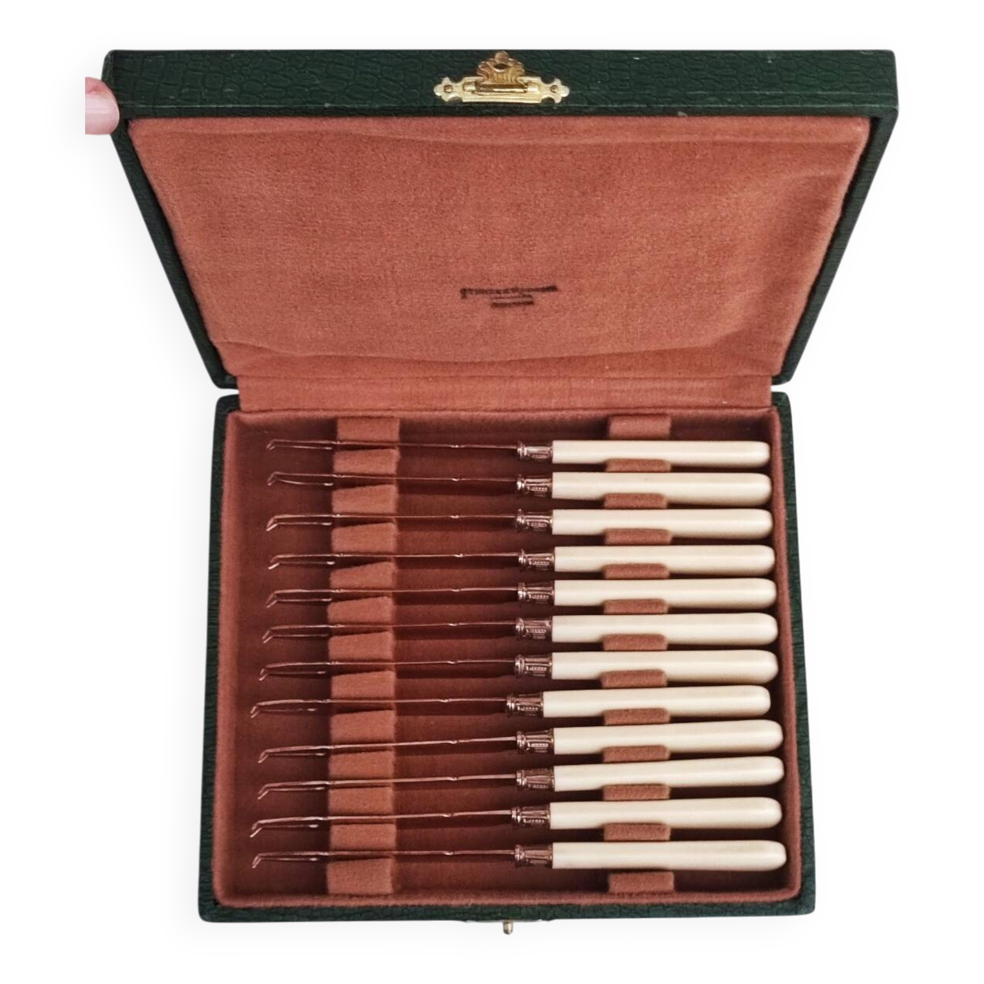 12 giltmetal cheese knives