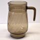 Very pretty black smoked glass pitcher from Lever in very good condition.