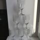 ensemble de 6 grands verres à vin en cristal gravé début XXème