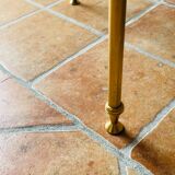 Vintage brass and glass side table circa 70's