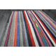 1970s Vintage Turkish Oushak Handmade Wool Cotton Red Runner Rug 95x252