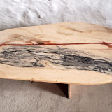 Veined pink marble coffee table