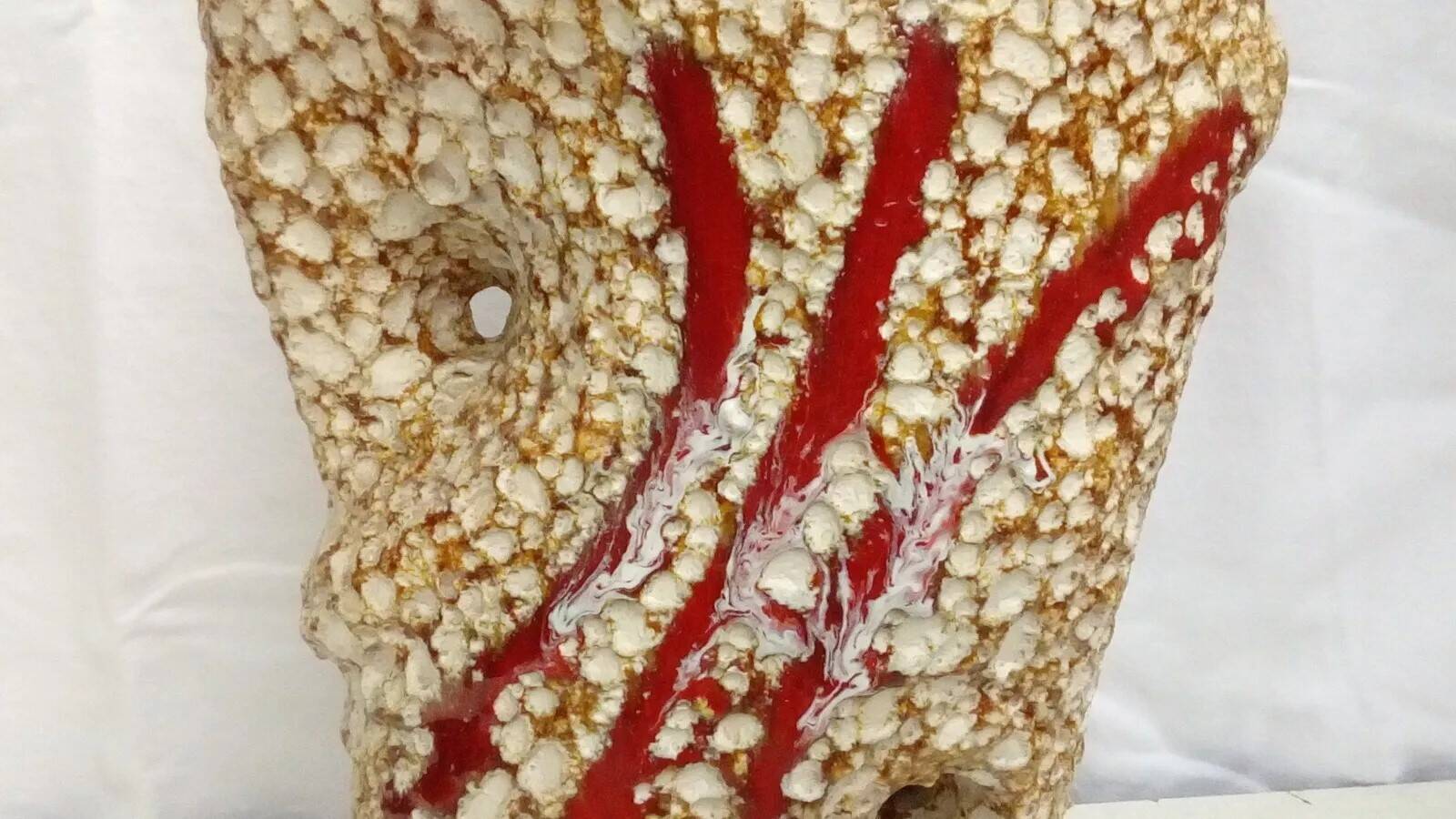 Vase in ceramic foam fat lava vallauris 60's