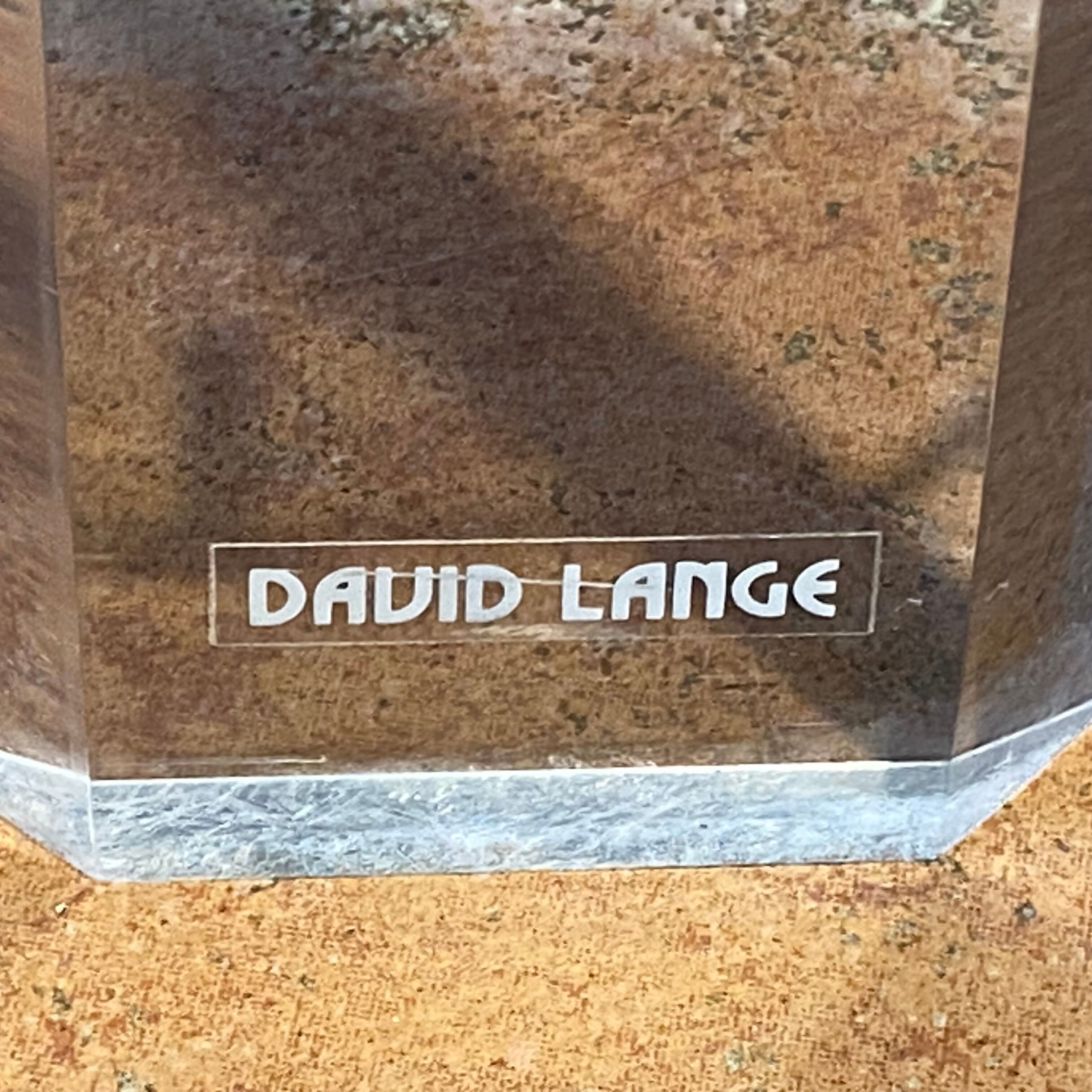 Coffee table David LANGE. 1970. Plexiglass. 60x40.