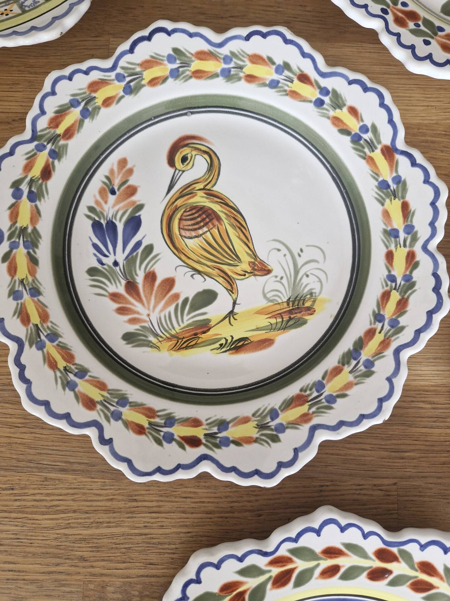 Set of 6 Breton plates