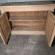19th-century buffet in solid fir with a chevron top (shallow)