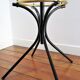 Bistro candracking bistro black metal and gold vintage wood balls