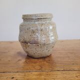 Vase / pot grès pyrité