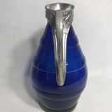 Former pitcher ewer molded glass blue