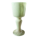 Vintage yellow onyx marble vase/candle holder
