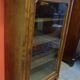 Walnut and walnut veneer display case 1 door circa 1900