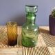 Carafe année 70 avec son verre à orangeade ambré