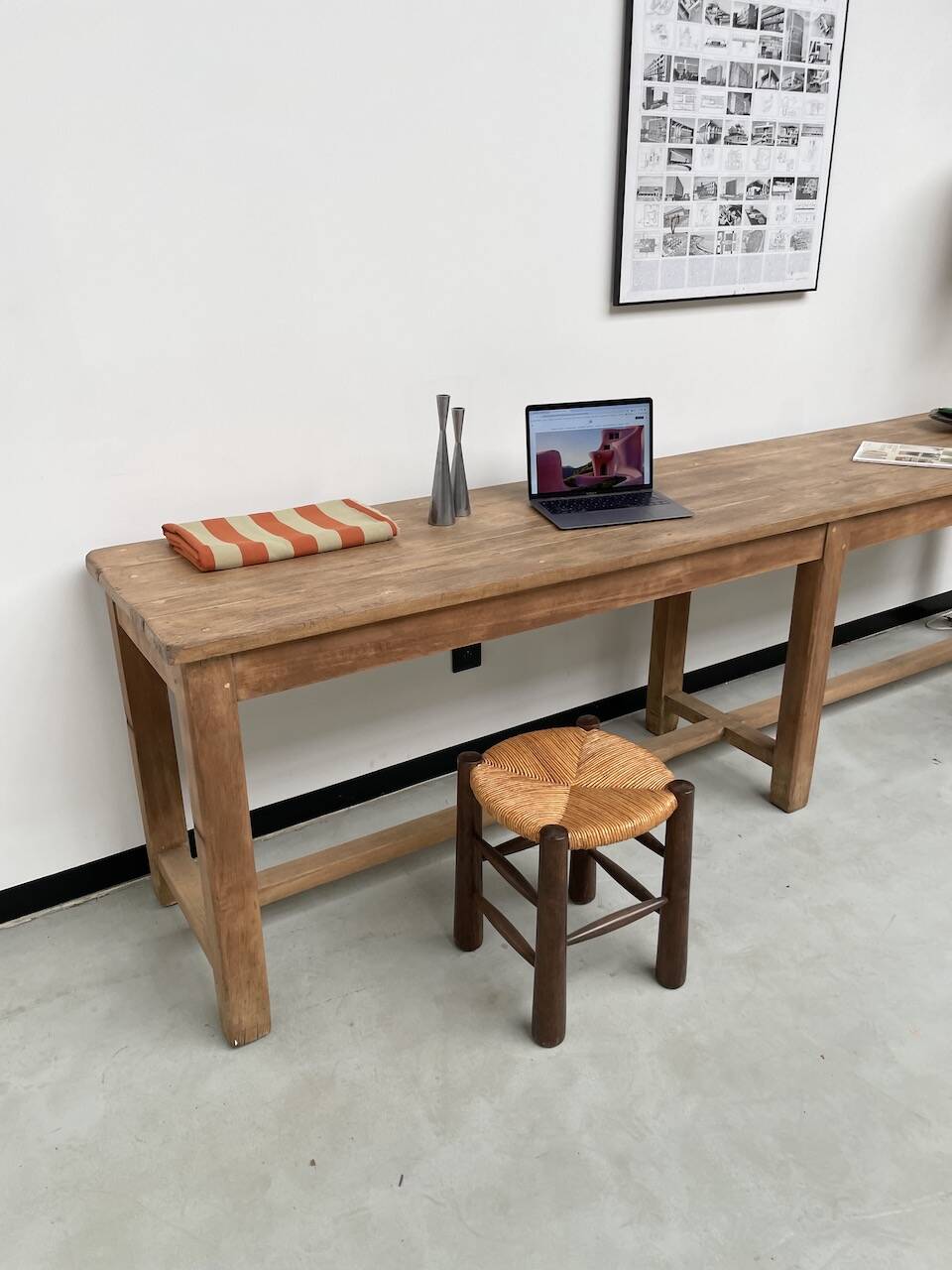 Oak console farm table 3m