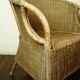 Paire de fauteuils à jupe en rotin & osier