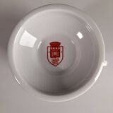 Ensemble sucrier et 7 mugs / tasses à fleurs bleues en porcelaine de Limoge