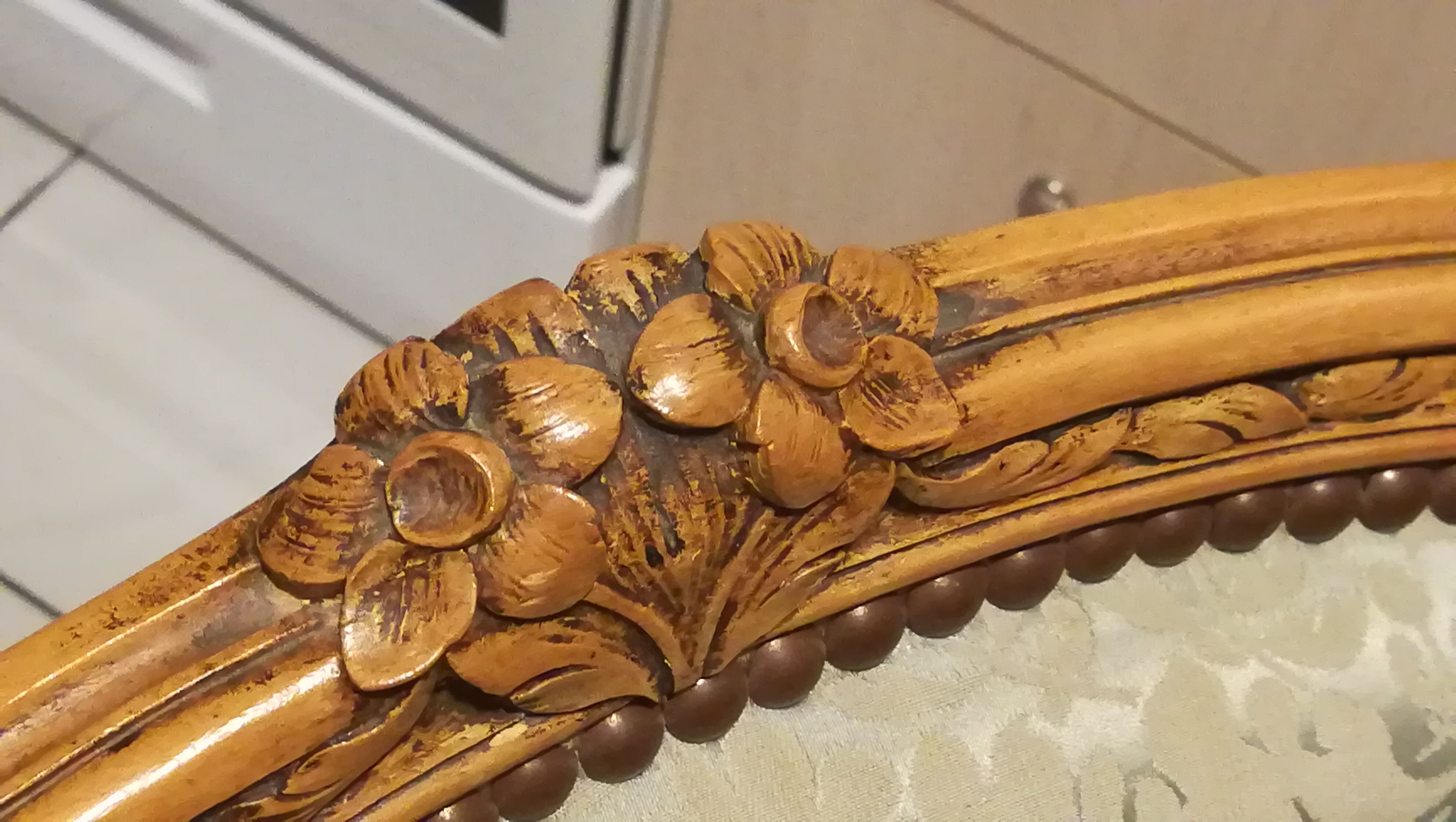 Louis XV style armchairs pair