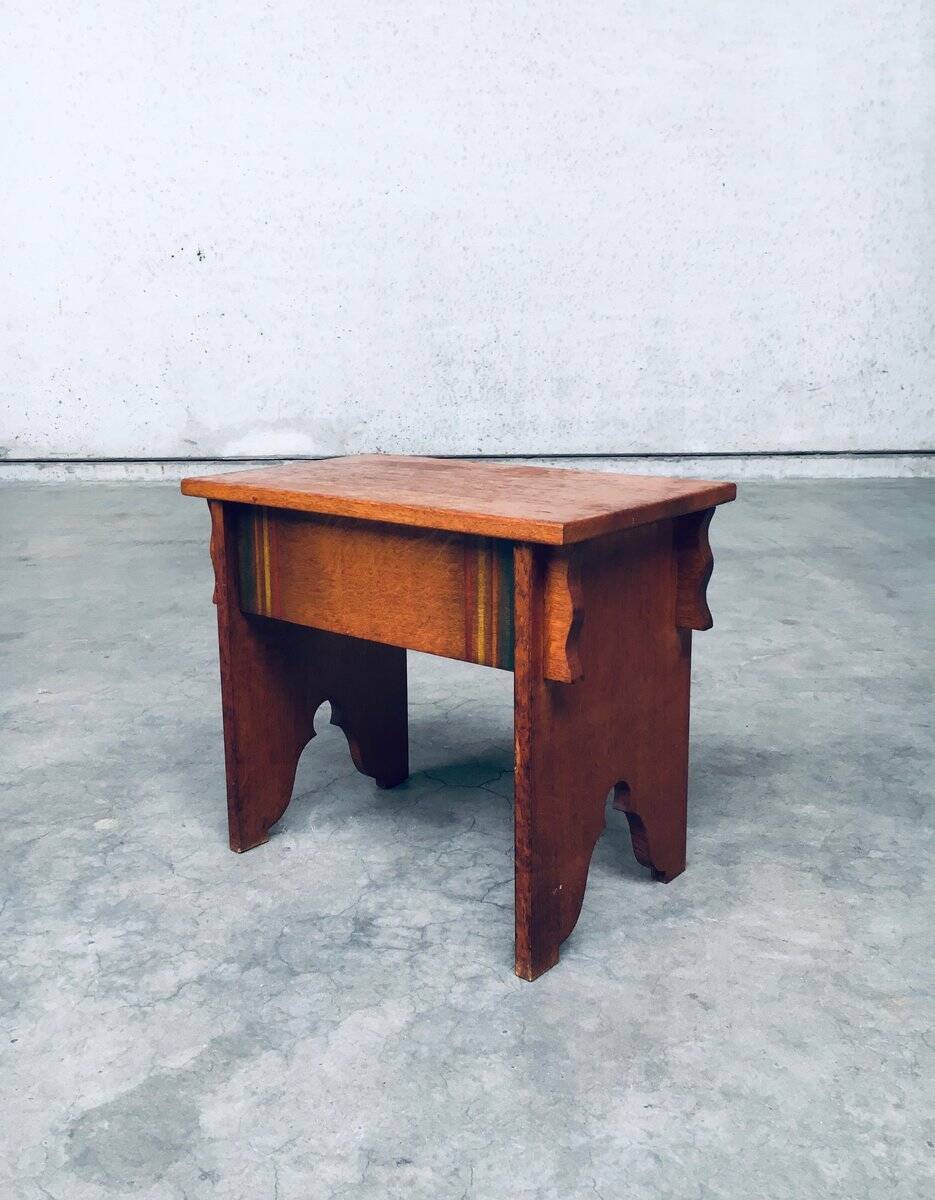 Amsterdam School Side Table, Netherlands, 1920s