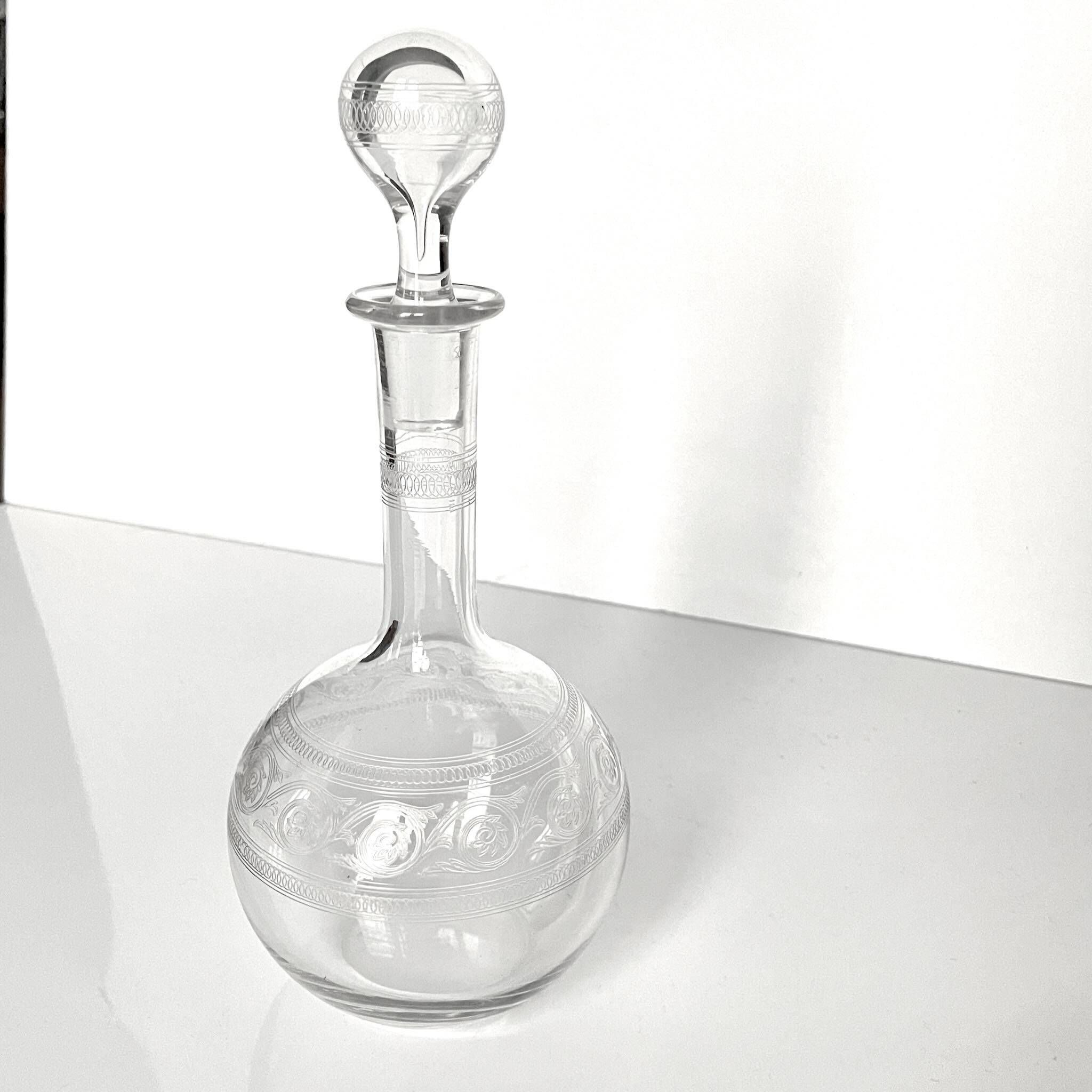 Baccarat crystal decanter | Athenian model | Art Nouveau style