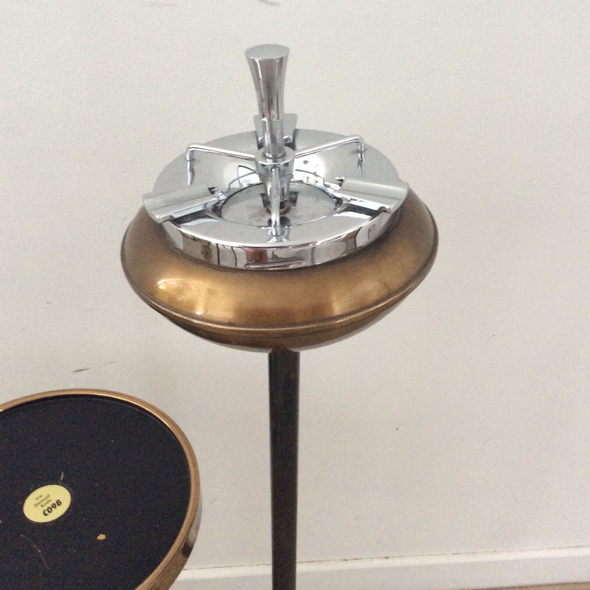 Vintage standing ashtray from the 60s-70s