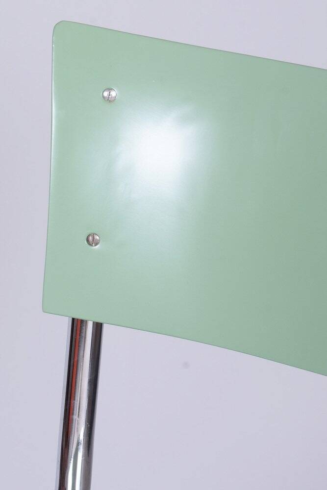Bauhaus Writing Desk and Chair in Chrome-Plated Steel from Thonet, Czechia, 1930s, Set of 2