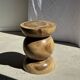 Stool, side table, end table in solid suar wood spheres H50 D39