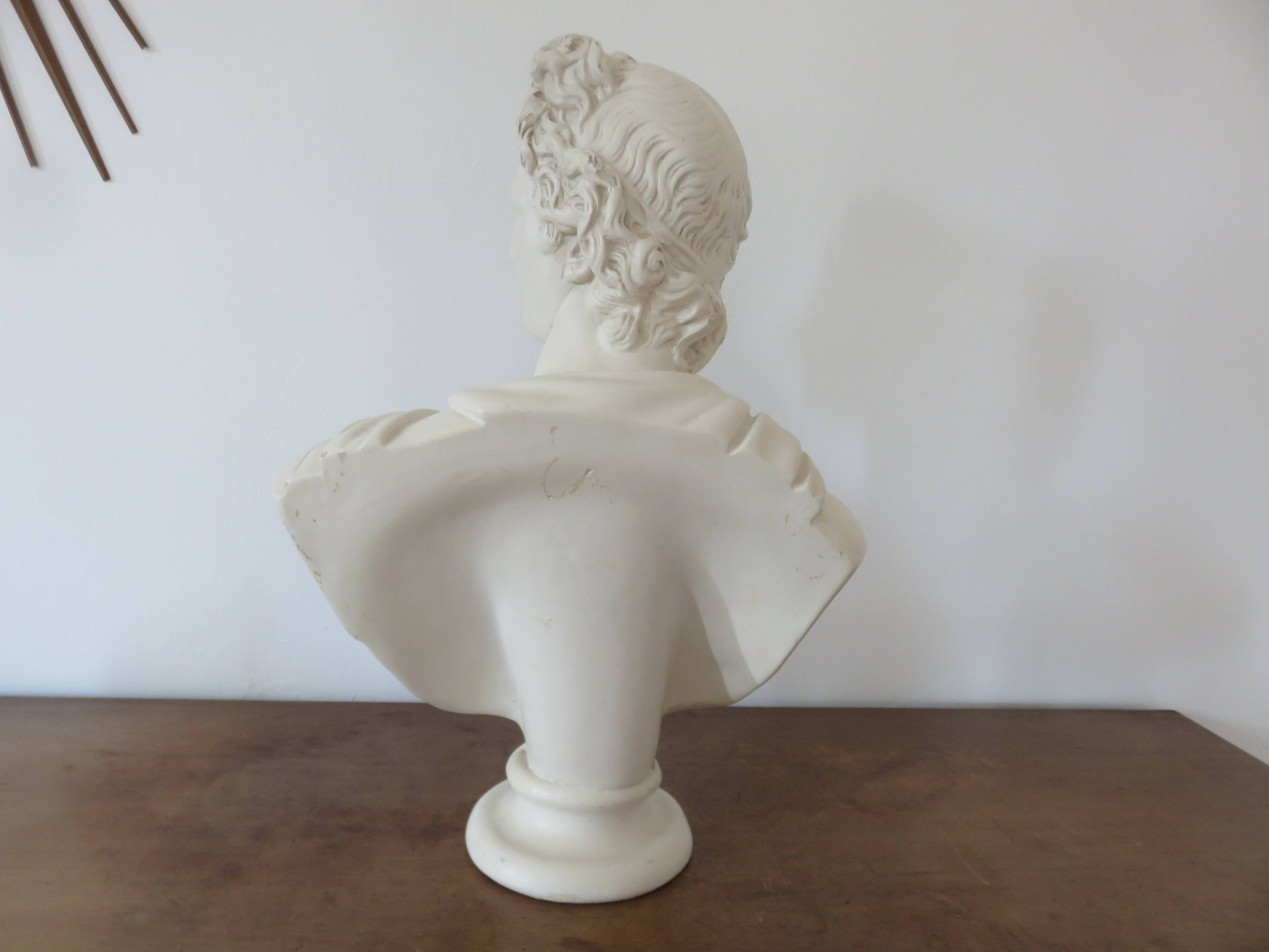 Plaster bust "apollo" 52cm. early 20th century
