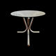 Oval coffee table, 1970s design, tulip base