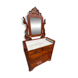 Antique dressing table / Coiffeuse ancienne avec marbre et miroir