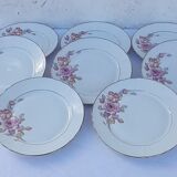 8 porcelain plates Louis Lourioux diam 20,5 cm