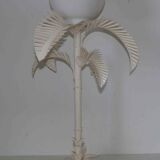 Lamp of the 70's "palm" in metal and opaline