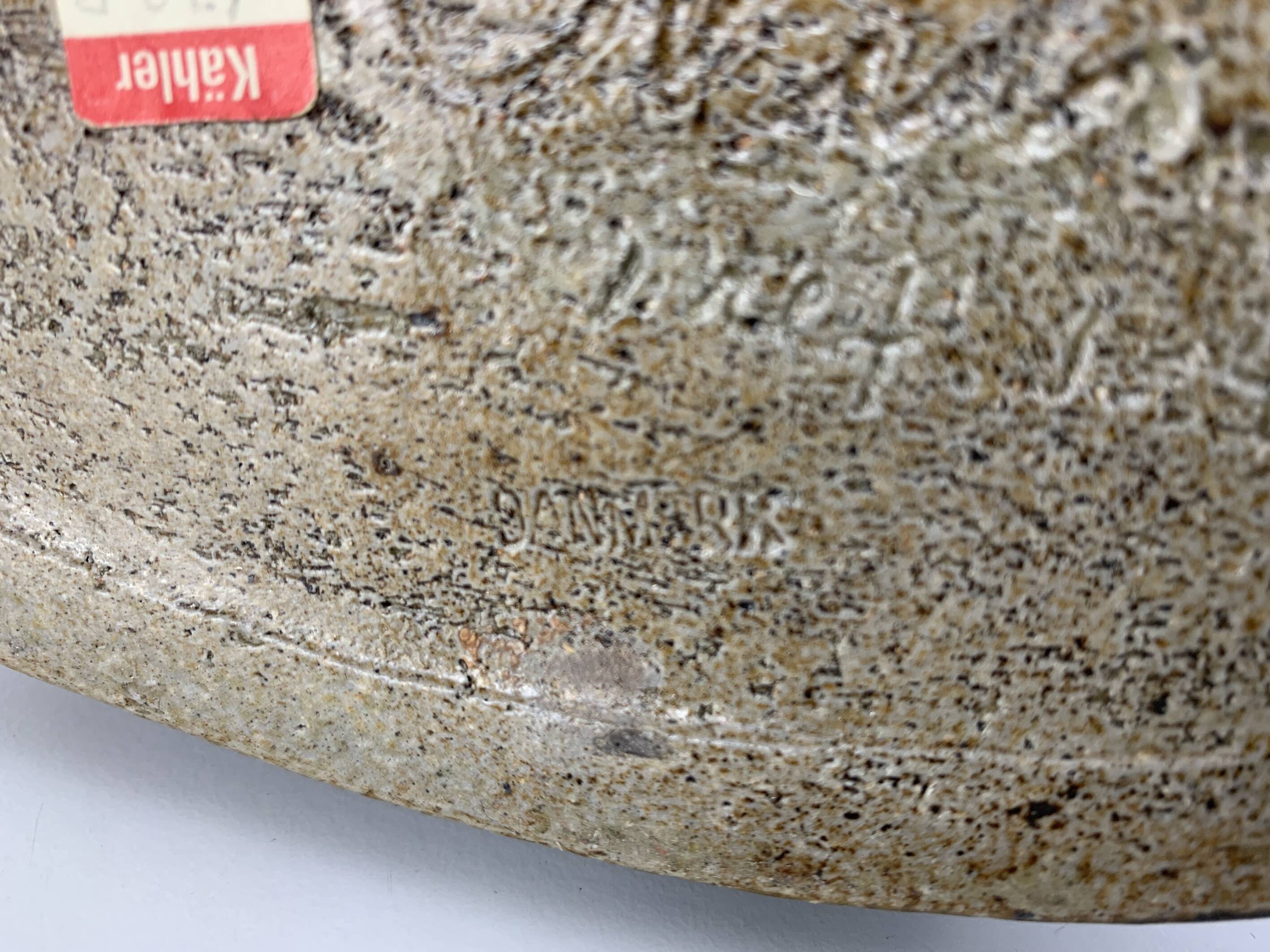 Oval ceramic table lamp, Nils Kähler for HAK, Denmark, 1970